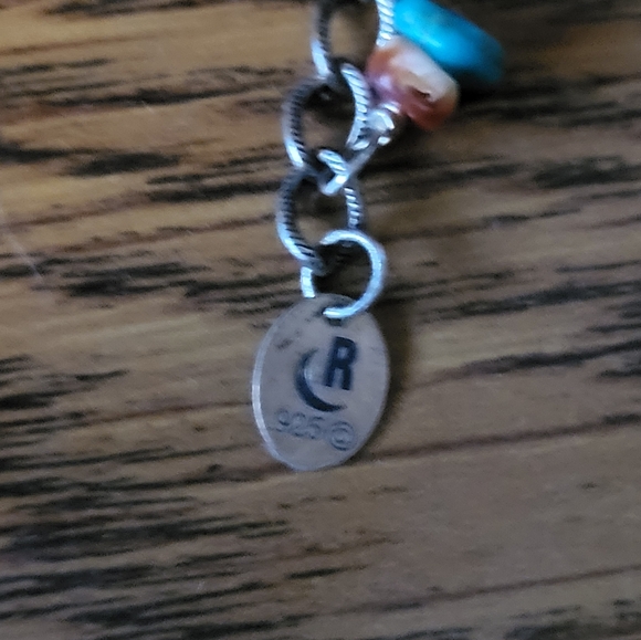 CAROLYN POLLACK RELIOS CRESCE signed R with a crescent moon 925 turquoise nugget - Picture 2 of 6